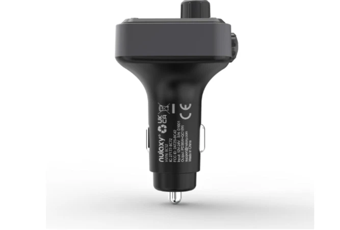 Adaptador Coche Nulaxy 54W Bluetooth 5.3 PD36W QC3.0 FM Bajos Profundos Foto 3 de 4