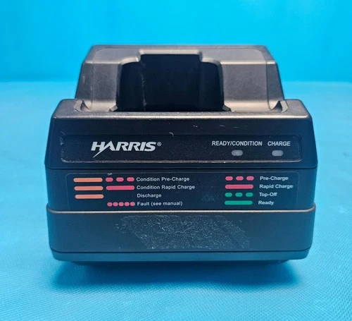 Harris Tri-Chemistry Single Radio Charger CH-104560 120VAC-9.6V Excellent