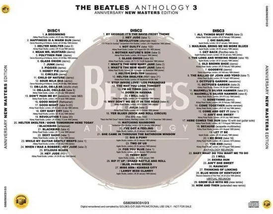 THE BEATLES / ANTHOLOGY 3 : ANNIVERSARY EDITION (3CD) | eBay