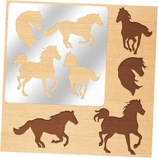  6x6 inch Metal Stencil Reusable Running Metal Wood Burning Stencil Horse