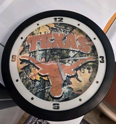 Texas Longhorn Wall Clock Works Great 11.5 '' Diameter 