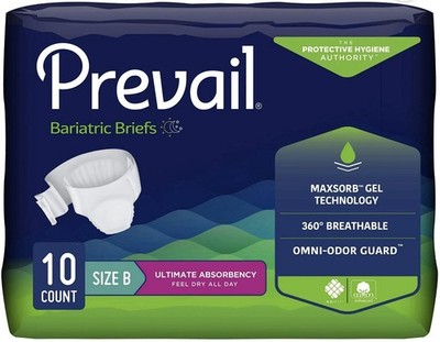 Prevail Bariatric Ultimate XXXL Incontinence Briefs - 10 Count (PV-094)