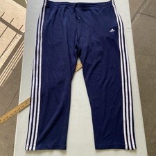 Vintage Adidas 3 Stripe Track Pants Navy 2004 Y2K Trainers XL Basketball