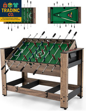 2-In-1 Swivel Multi Game Table, 48 Combo Game Table with Foosball Pool for Ad