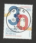 ÖSTERREICH  SM 30 J.Österr.EU, zentr. gest.Wien/Ausgabetag