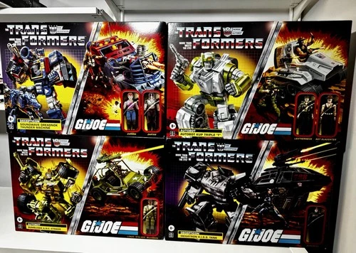G.I. Joe Transformers Complete Set Of 4 Vehicles With 3.75" Figures - NIB