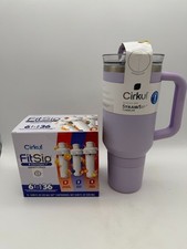 Cirkul 40 Oz All Day Straw Sip Tumbler Lilac w/6 Sip Cartridge Variety Pack New