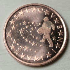 2007 - Slovenia - 5 Five Euro Cent Coin - KM#70 - 21.25MM - THE SOWER - Europe