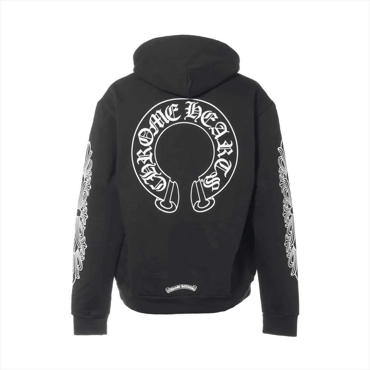 Chrome Hearts Horse Shoe Hoodie Cotton size M Black floral cloth sleeve thumbnail 2