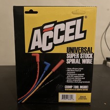 Accel 5041r Super Stock Spark Plug Wire Set - 8mm - Universal - Red Wire With R Accel 5041r Super Stock Spark Plug Wire Set - 8mm - Universal - Red Wire With R