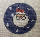 Midnight Santa Christmas Ornament Hand Painted Needlepoint Canvas