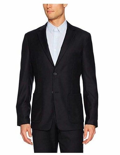 Tailored Flannel Suit Jacket, Eclipse 