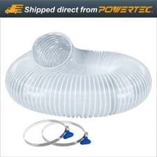 POWERTEC Dust Collection Hose 4" x 5 ft. with Key Hose Clamps (70393)