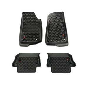 Rugged Ridge 12987.01 Floor Mats Liners Kit Black 07-18 Wrangler Unlimited Jk 4D