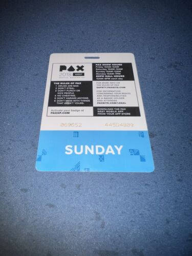 2018 PAX West Passes (All 4 Days + Rare Mixer Promotional Pass) - Picture 8 of 12