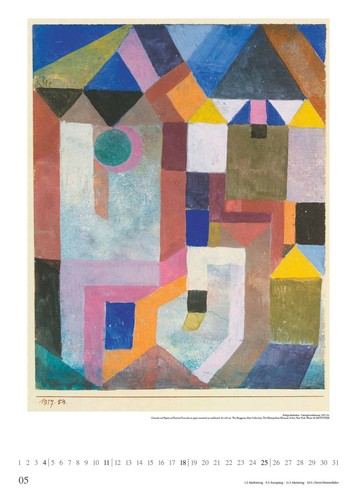 Kalender 2025 Paul Klee Wandkalender Terminplaner Jahresplaner 50x70cm - Bild 5 von 12