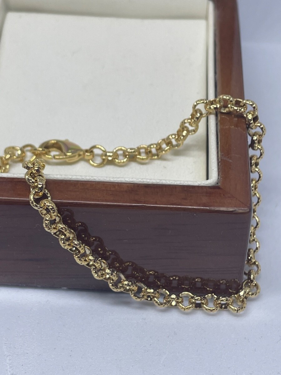 Custom 18k Gold Filled Belcher Chain Necklace/Bracelet Set - Handmade In Italy