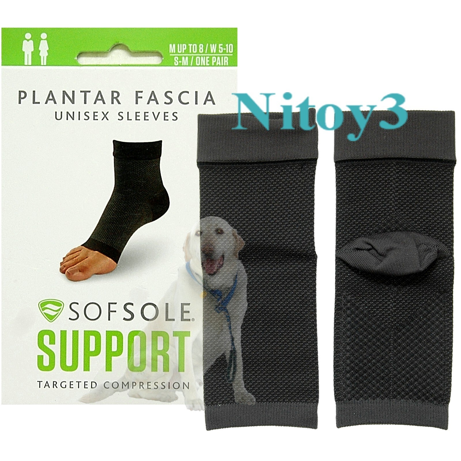 SAOLA Calze Sof Soletta Plantare Fascia Supporto Manica Unisex Un Paio S M: M4 8_W5 10