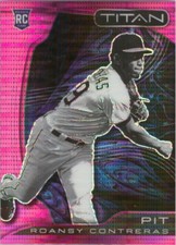 2022 Panini Chronicles Titan #12 Roansy Contreras RC Pirates Rookie Pink Pulsar