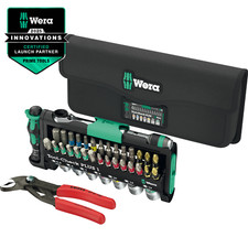 Wera Tool-Check Combi 1, 40 Pce Screwdriver Bit, Socket & Knipex Plier Set