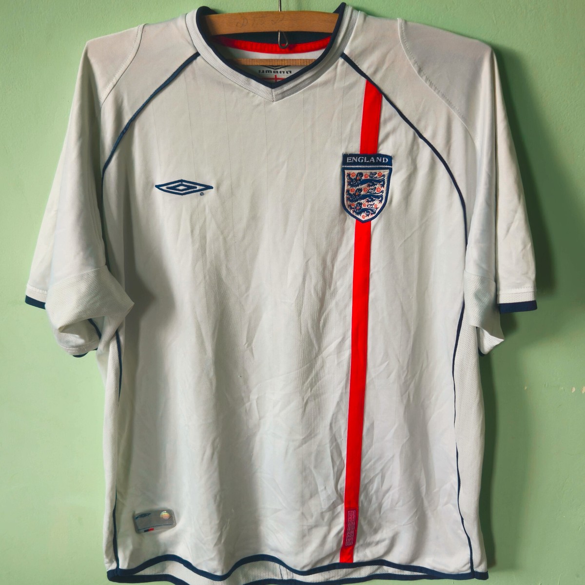 ウェア UMBRO England national team XLsize Umbro England National Soccer Team Blank Jersey Vtg 80s 1988