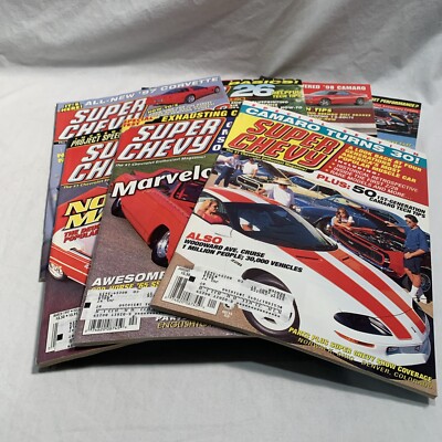 7 Super Chevy Magazines Year 1997 Jan, Feb, Mar, Apr, May, June & July
