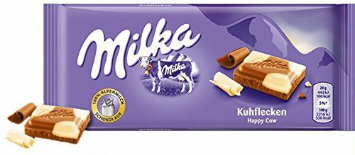 Milka Happy Cows ミルカ ハッピーカウ 6キロ Milka Alpine Happy Cow Chocolate Bar, Smooth Milk Chocolate, 100g