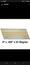 Metabo HPT Framing Nails | 3-In X .120 | 21 Degree | Bright | Smooth | 4,000 Cou