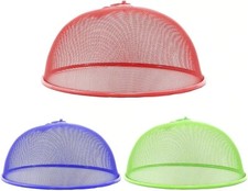 YSMAX 1 x 28 Cm Round Metal Food Dome Mesh Food Cover, Food Protector, Reusable