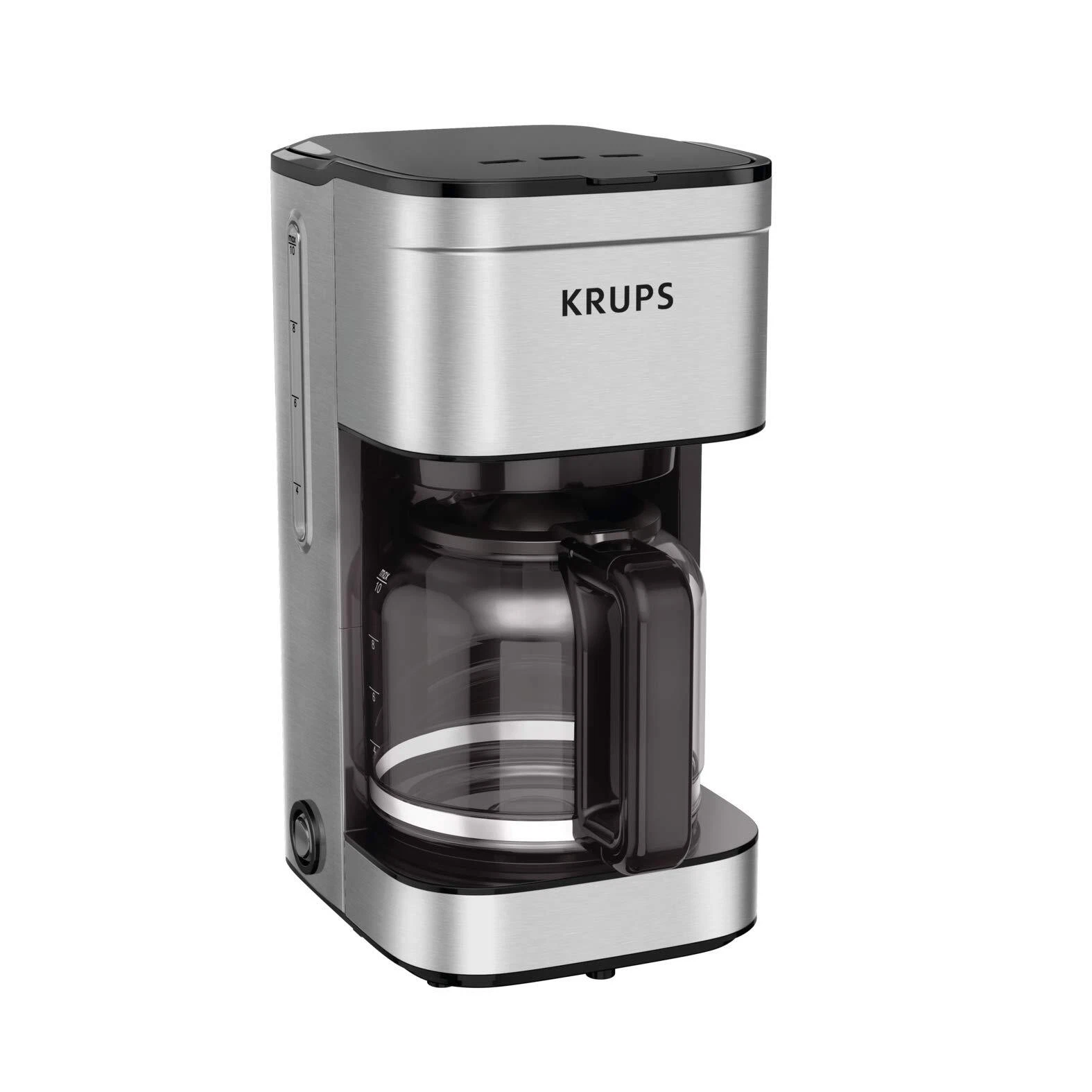 KRUPS Simply Brew 10 Cup Drip Coffee Maker Stainless Steel with Brew Strength...