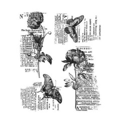 New Stampers Anonymous rubber stamp T HOLTZ BOTANICAL COLLAGE