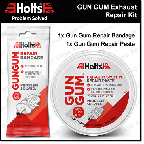 Holts Gun Gum Exhaust Muffler Silencer Repair Paste & Bandage DIY Kit