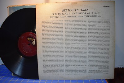 Heifetz Primrose Piatigorsky Beethoven Trios LP RCA Shaded Dog LM