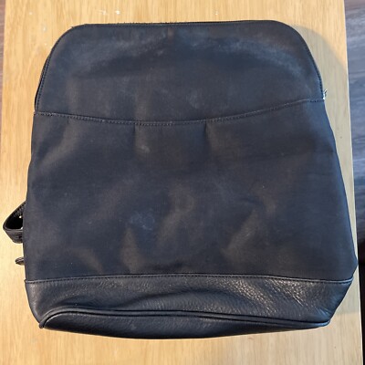 L.L. BEAN Nylon BLACK Nylon BACKPACK Purse Travel Vacation Classic Timeless
