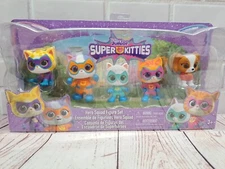 NIB Disney Junior SuperKitties Hero Squad 5 Mini Figure Set