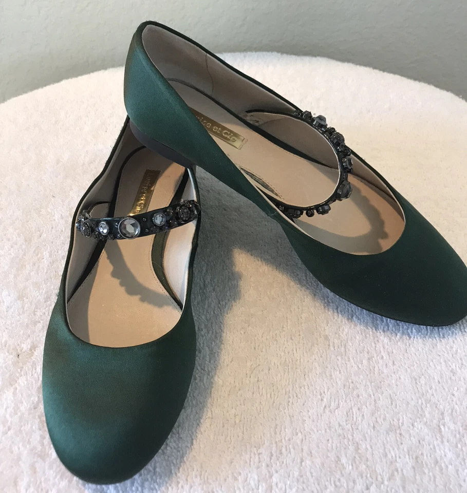 Louise et Cie Casa Juvenil Satén Adornado Mary Jane Pisos Juveniles EE. UU. Talla 6M Foto 4 de 4