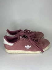 Adidas Suede Stan Smith Sneakers Shoes Pink B37895 Size 10.5 Lace Up Casual Shoe