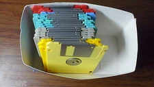 Lot of 25 FUJIFILM 2HD MAC Formatted 3.5 Floppy Disks Formatted Rainbow 1.40 MB