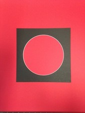 Picture Mat for framing 10.5x10.5 mat wi 7" inch circle cutout Black mat