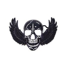 Angel Wings Black Skull Skeleton Biker Tattoo Motorcycle Metal Belt Buckle
