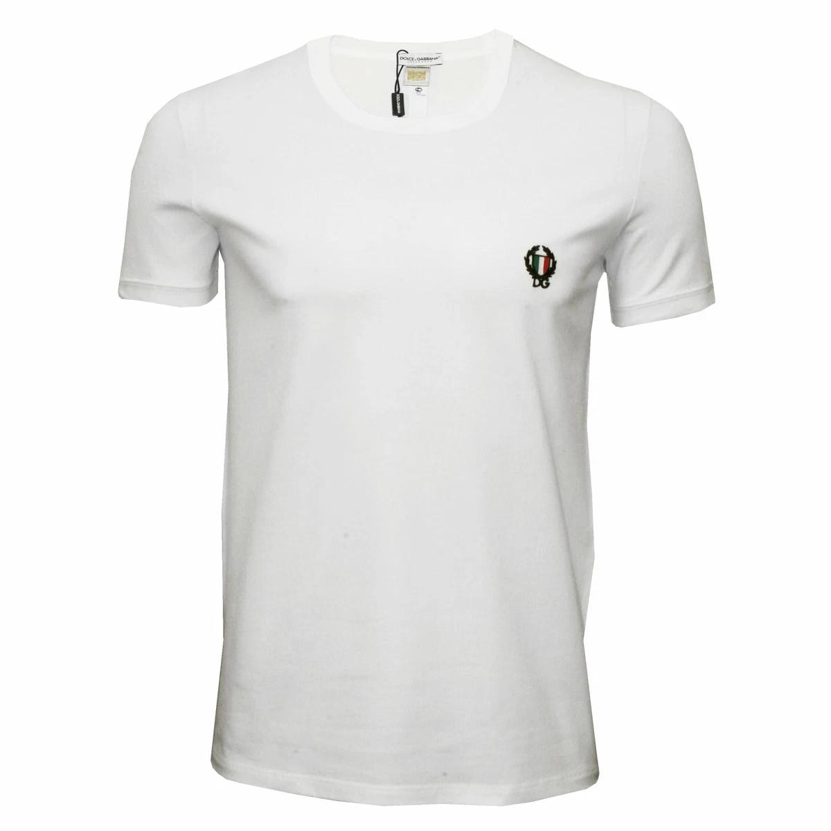 Dolce Gabbana sport Crest crew hals heren T shirt wit