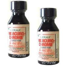 MercuroChrome Safe Antiseptic 1 oz. MercurioCromo 2-PACK