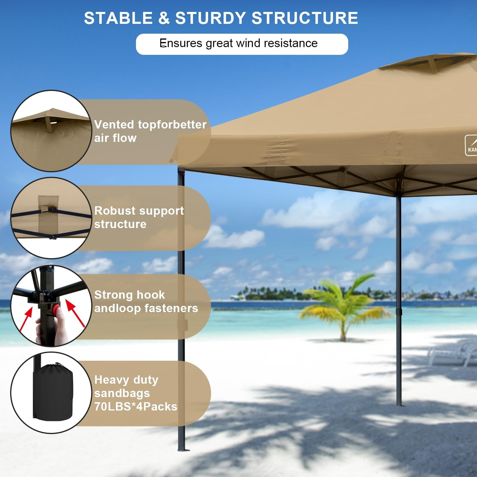 KAMPKEEPER Canopy Tent,10x10 Canopy Tent with sidewalls,Pop Up Canopy Tent fo...