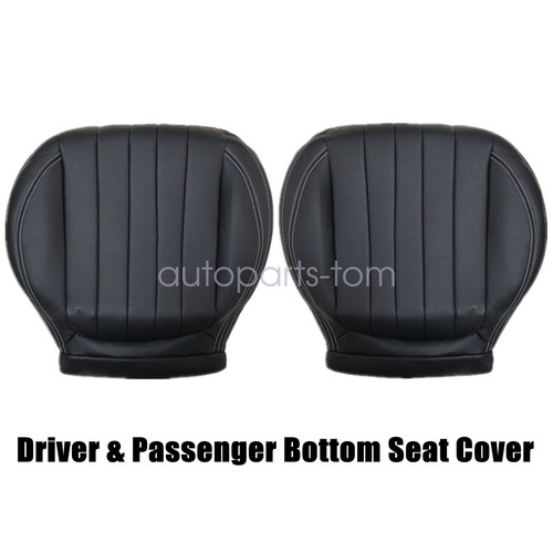 For 2017-2020 Mercedes Benz E350 E400 Driver & Passenger Bottom Seat Cover Black - Picture 2 of 16