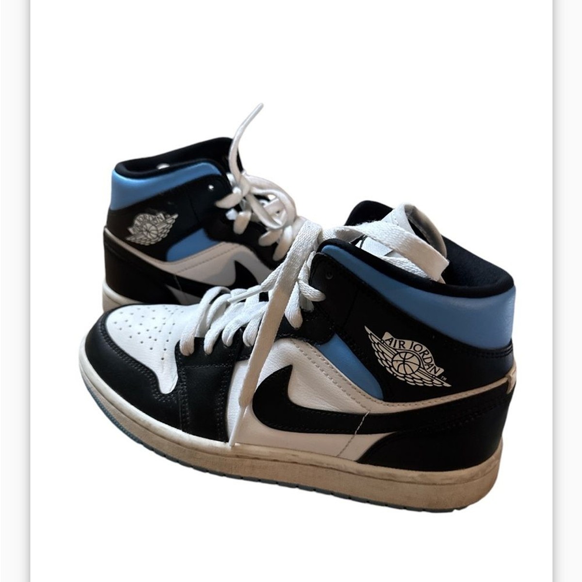 Nike Air Jordan 1 Mid University Black/White Blue BQ6472-102