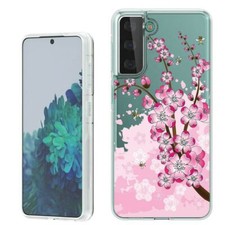  Cherry and Bees Rugged TPU phone case cover Clear for Samsung Galaxy S21 5G