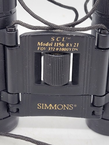 Simmons SCL Compact Binoculars with Case, Model 1156 372ft @ 1000YDS, Excellent! - Picture 2 of 8