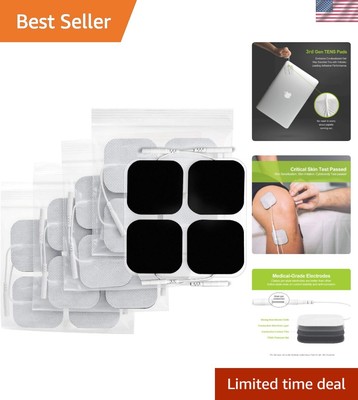 AUVON TENS Unit Pads Electrode Patches With Upgraded Self-Stick Performance And