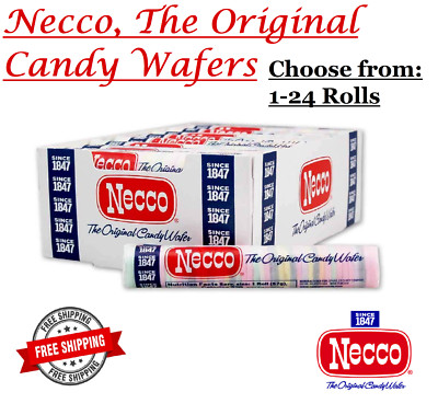 Necco The Original Candy Wafers - 2 oz - Individually wrapped assorted rolls 