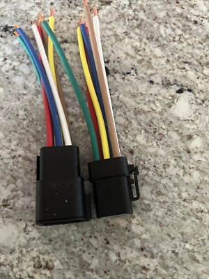 10 AWG Black Assembled Deutsch DTP  6 Pin waterproof connector 6'' wire